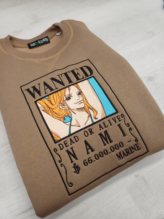 Felpa ricamata Nami Wanted