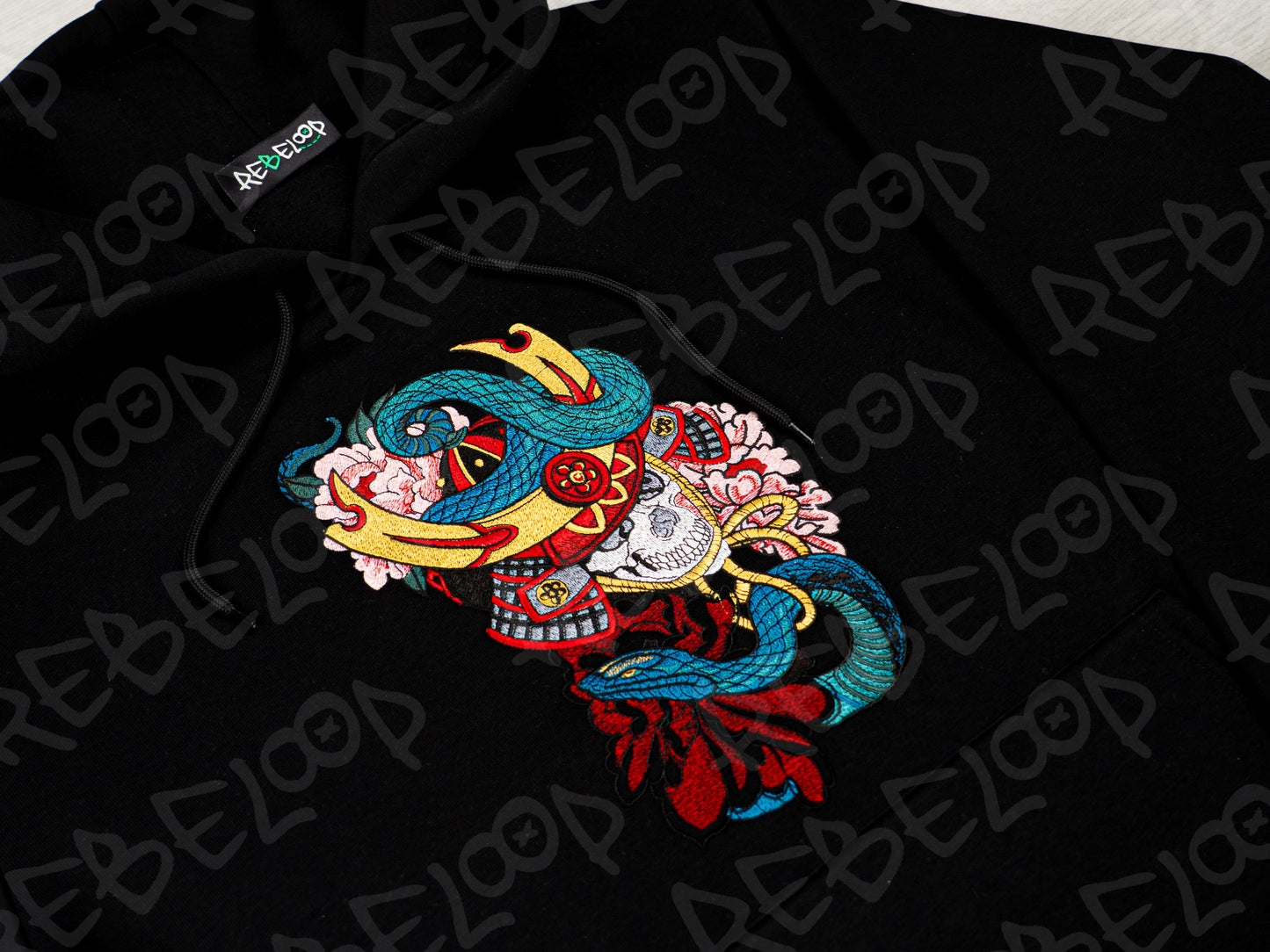 Samurai Skull Embroidered Sweatshirt