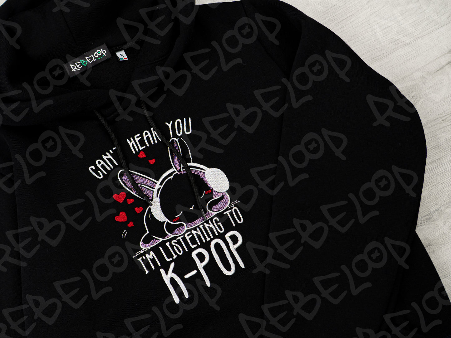 K pop addicted embroidered sweatshirt
