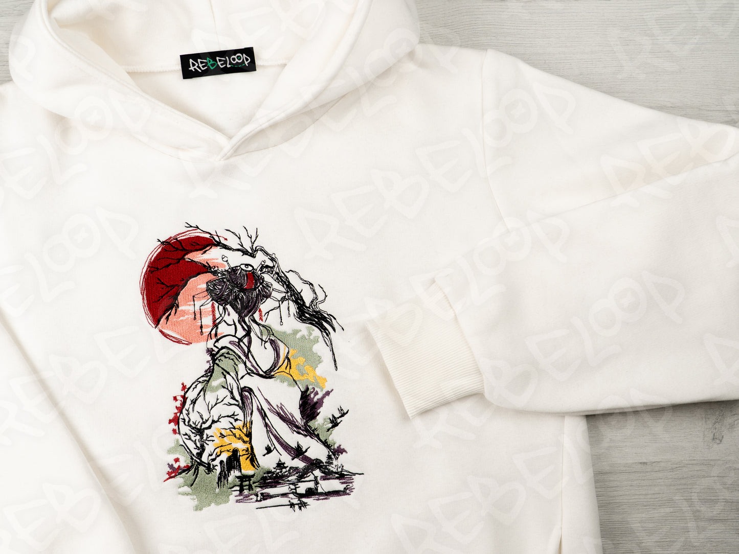 Geisha embroidered sweatshirt