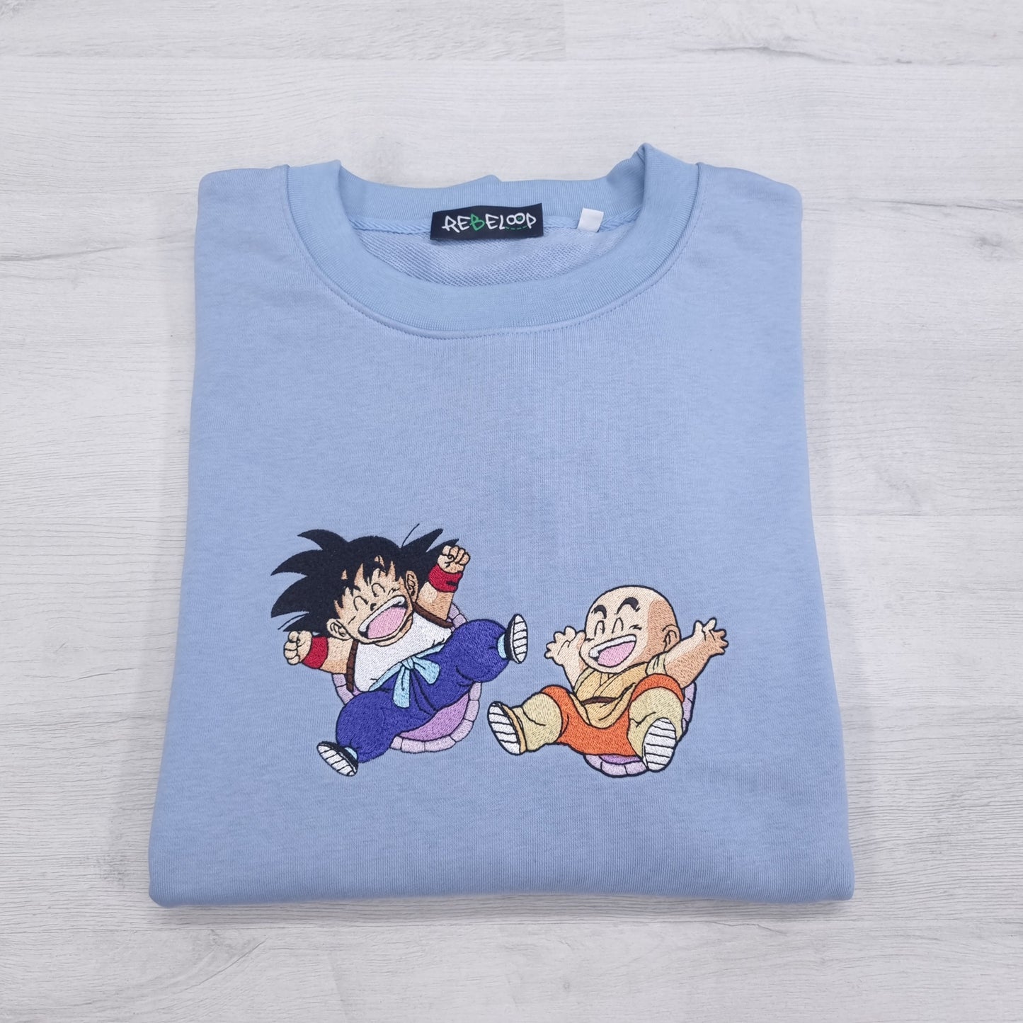 Felpa ricamata Goku e Crillin