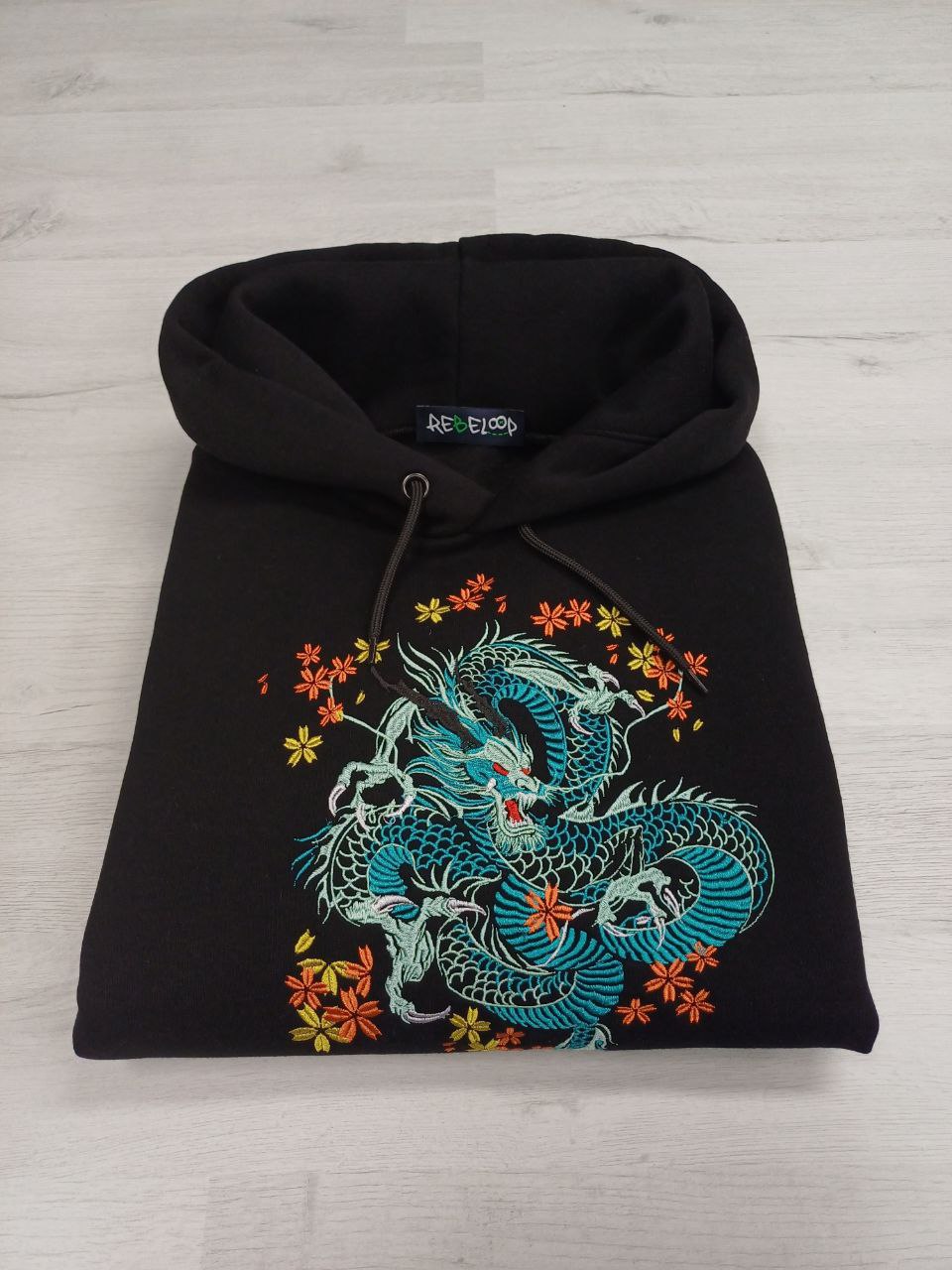 Embroidered Sweatshirt Water Dragon