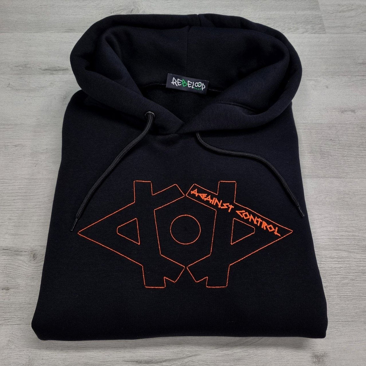Felpa Against Control - Orange Fluo Outline