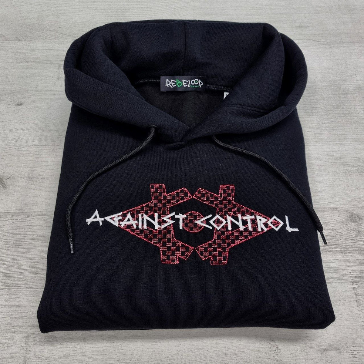 Felpa Against Control - Coral Fluo Checked