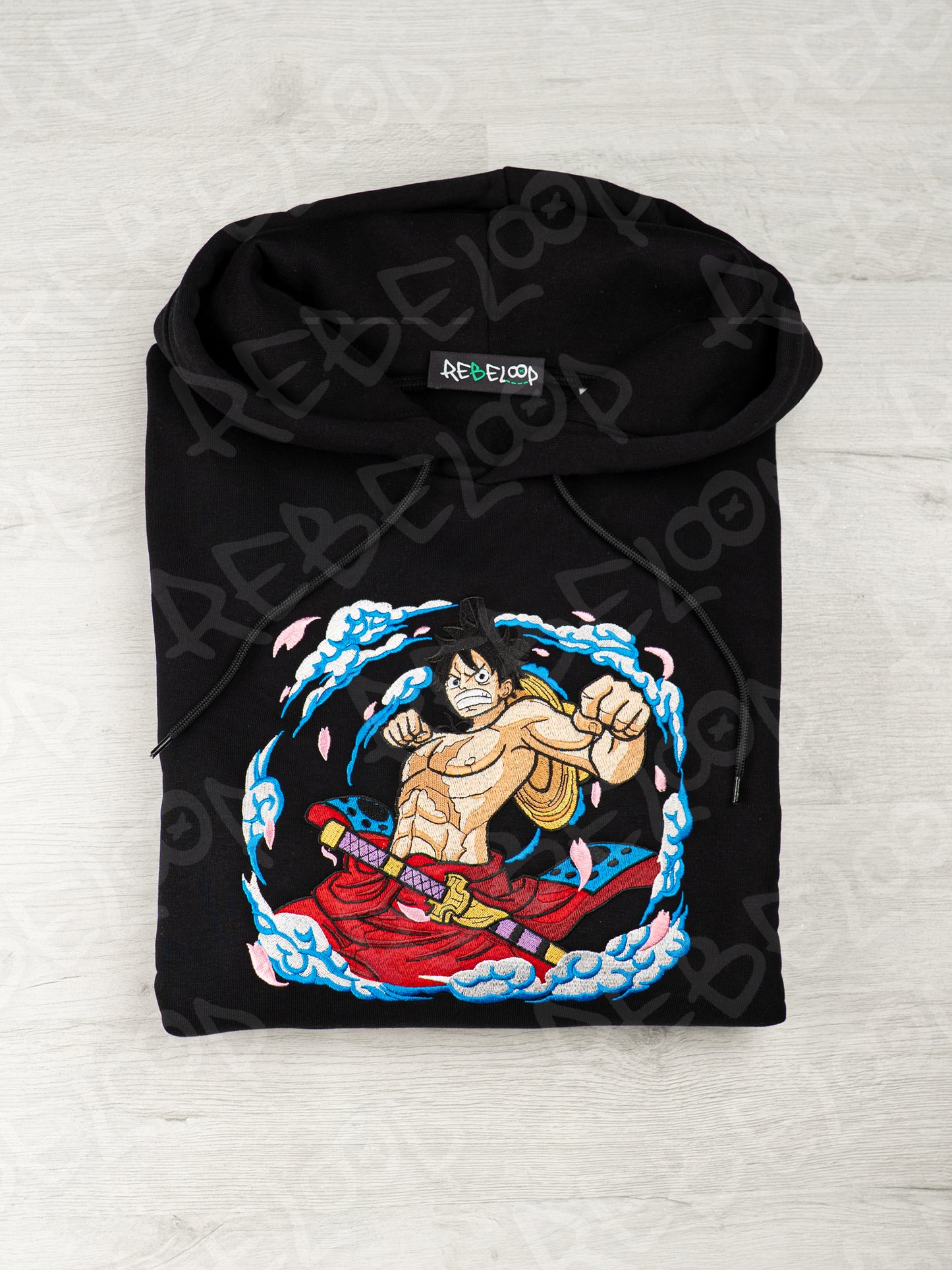 One Piece Luffy Wano Embroidered Sweatshirt