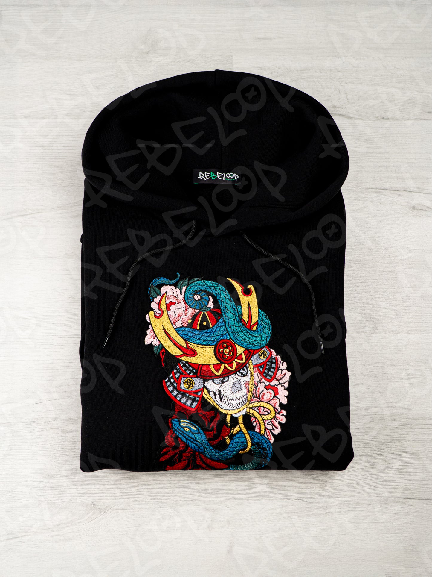 Samurai Skull Embroidered Sweatshirt