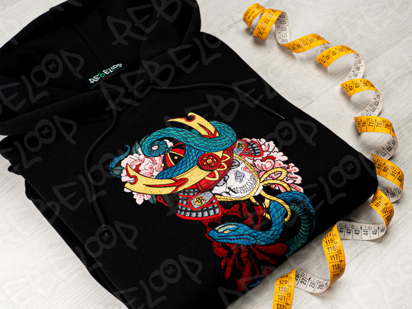 Samurai Skull Embroidered Sweatshirt
