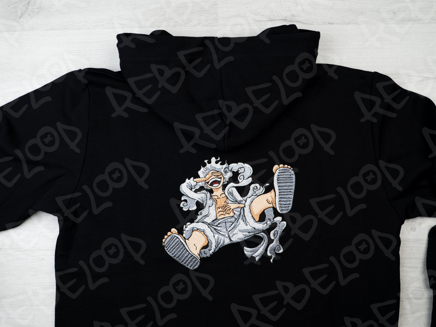 Felpa ricamata Luffy 5th gear (doppio ricamo)