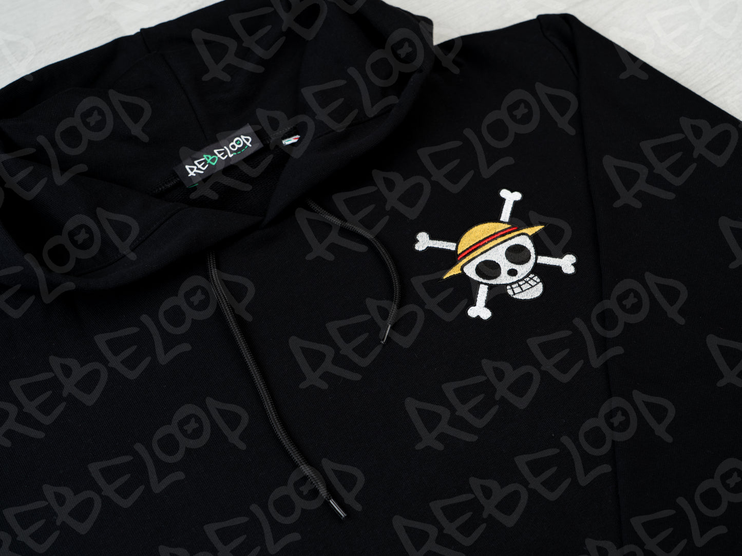 Felpa ricamata Luffy 5th gear (doppio ricamo)