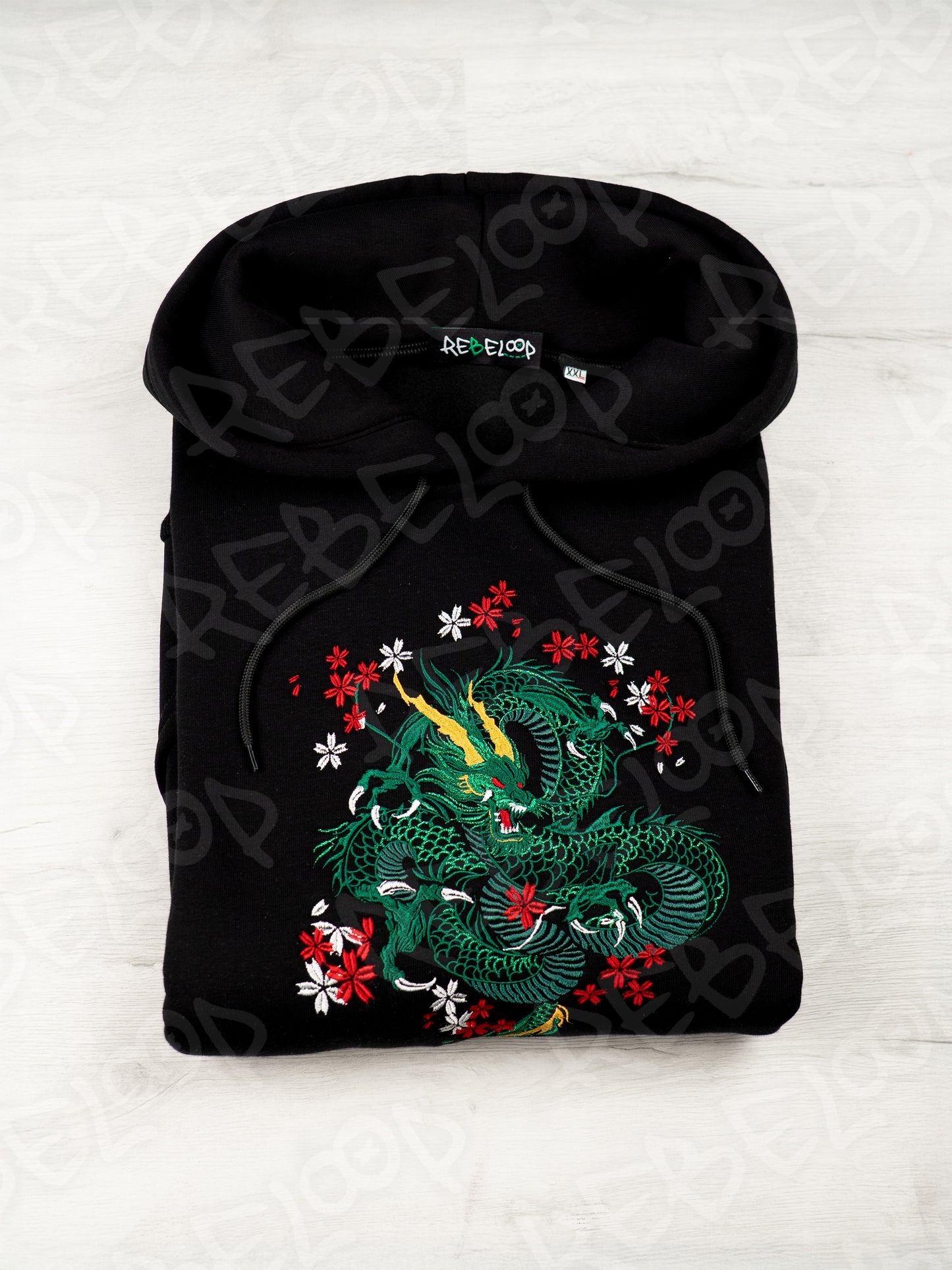 Emerald Dragon Embroidered Sweatshirt