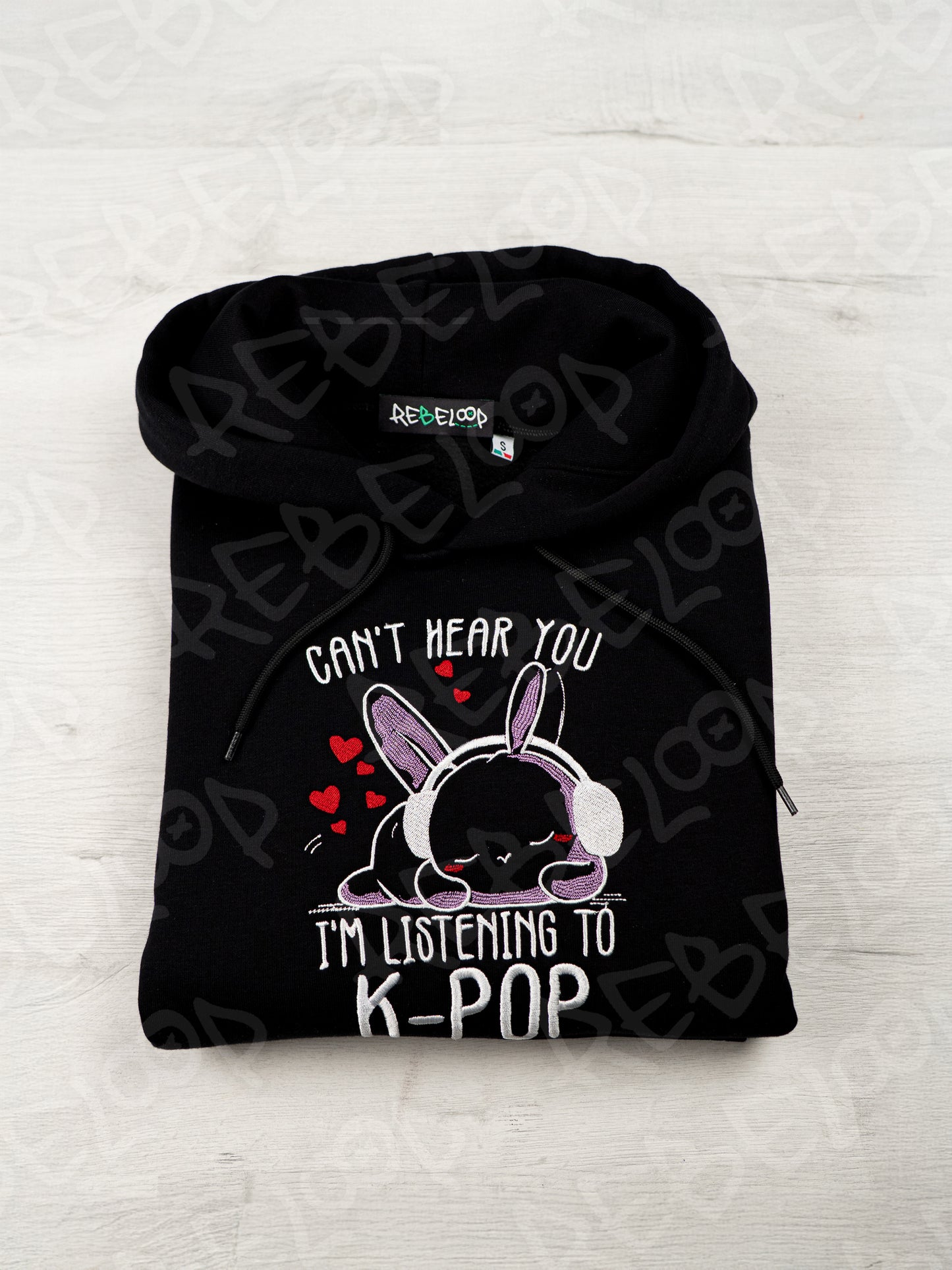 K pop addicted embroidered sweatshirt