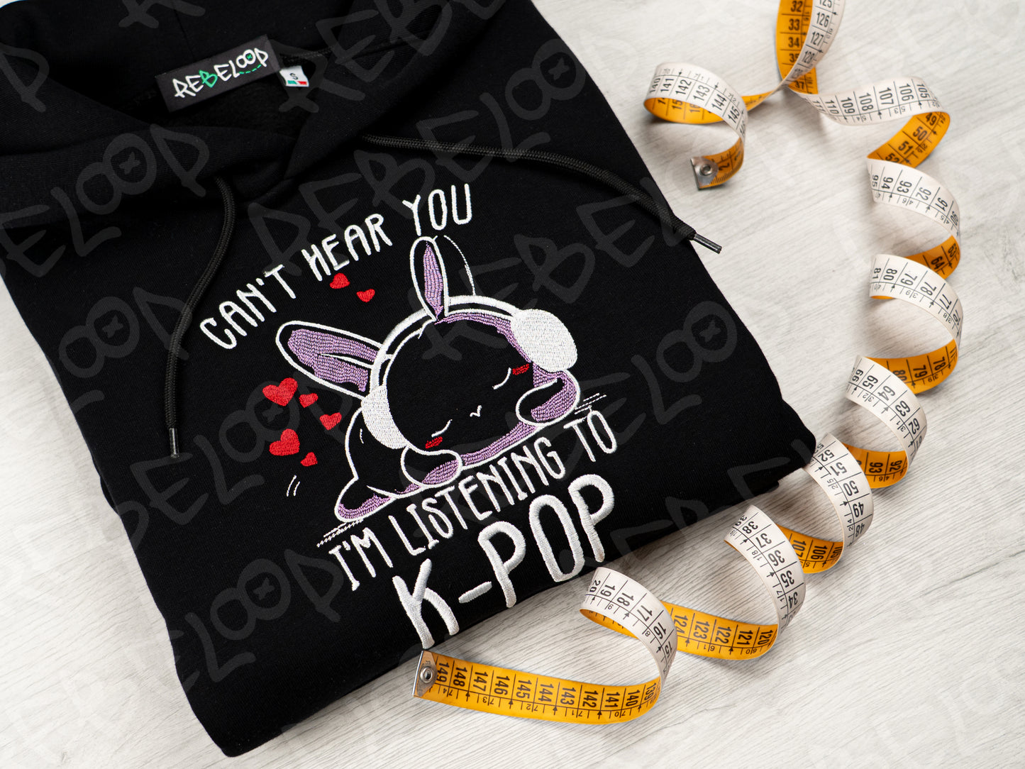 K pop addicted embroidered sweatshirt