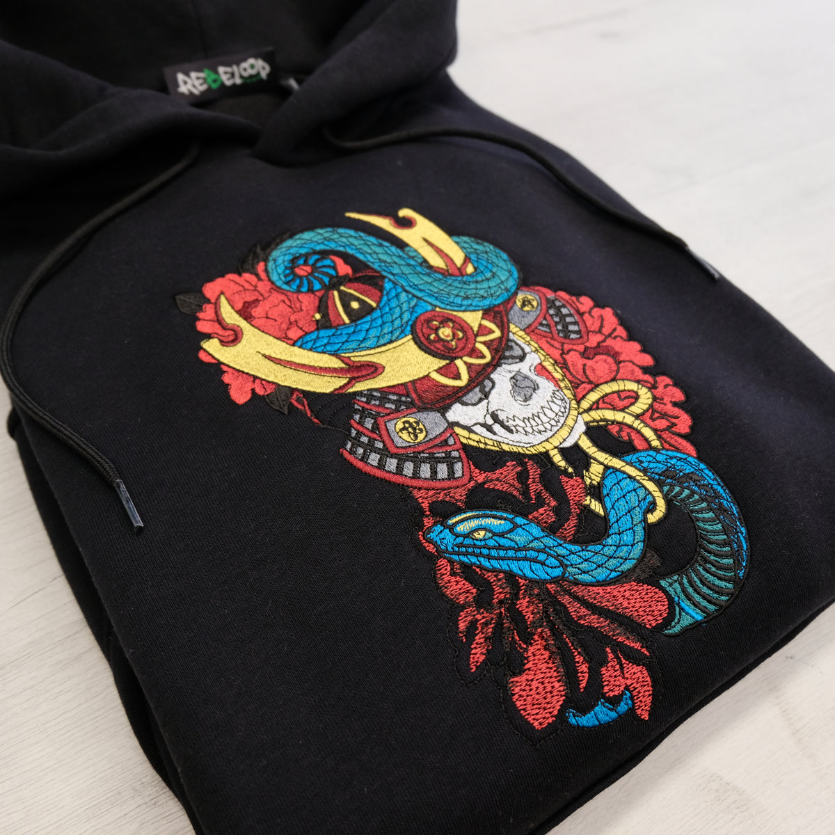 Samurai Skull Embroidered Sweatshirt