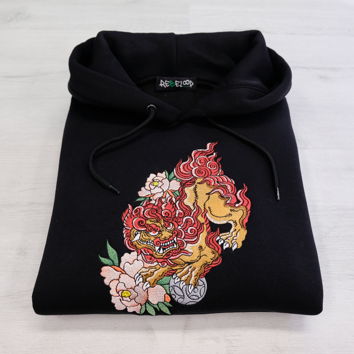 Japanese Fox Embroidered Sweatshirt