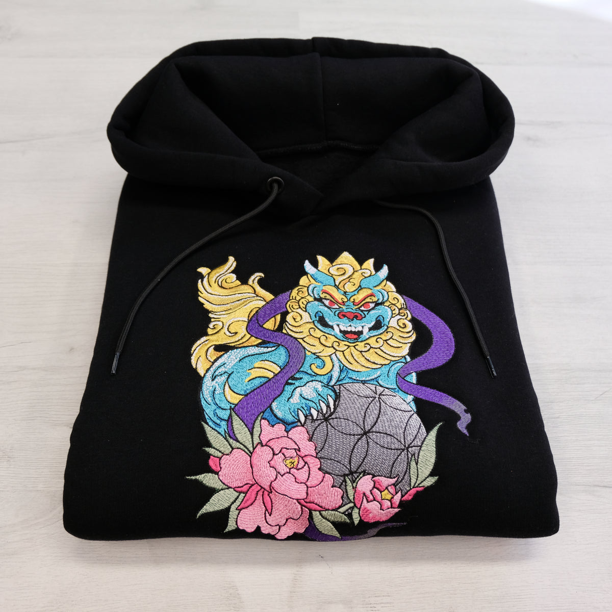 Japanese Fox Embroidered Sweatshirt