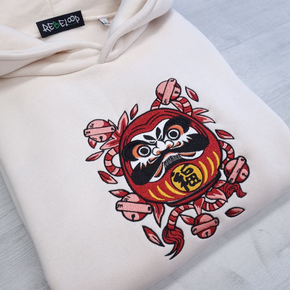 Daruma embroidered sweatshirt