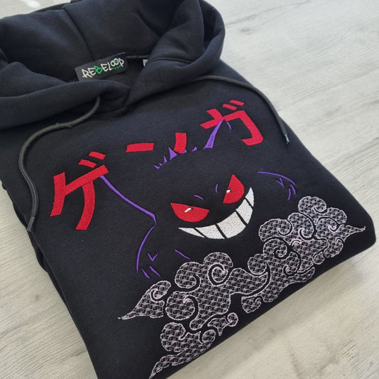 Felpa ricamata Gengar Black