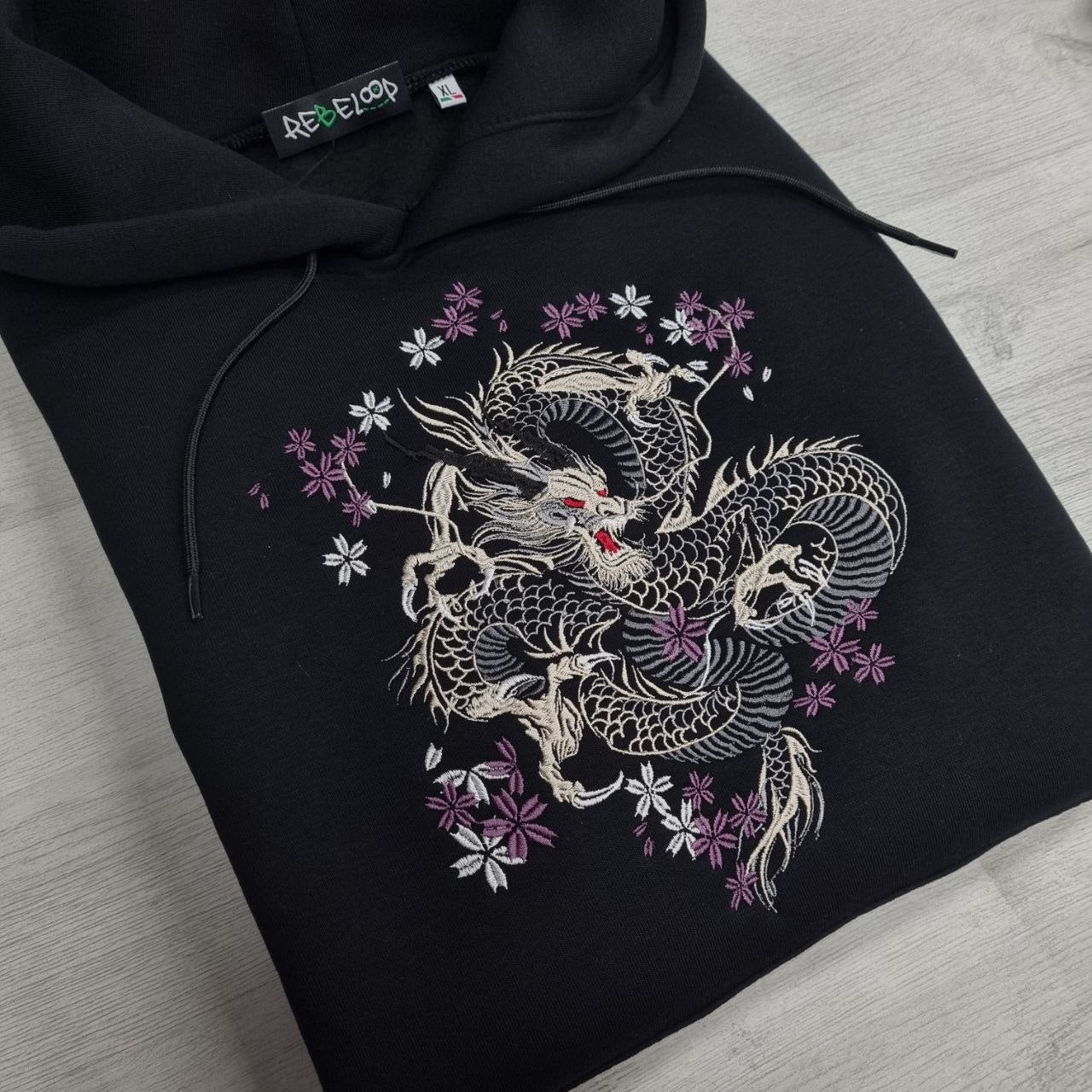 Emerald Dragon Embroidered Sweatshirt